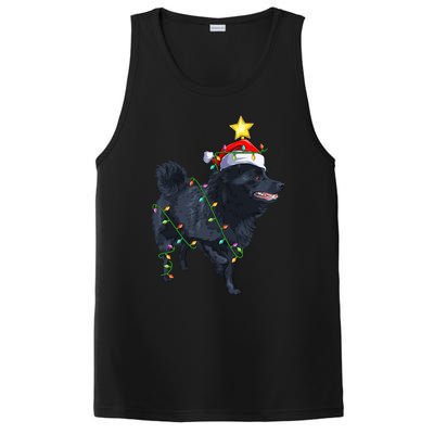 Schipperke Dog Xmas Lighting Tree Santa Schipperke Christmas Sweatshirt PosiCharge Competitor Tank