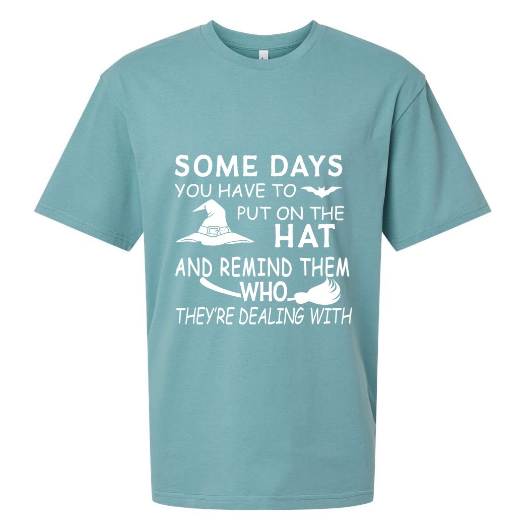 Some Days You Have To Put On The Hat, Halloween Design Sueded Cloud Jersey T-Shirt