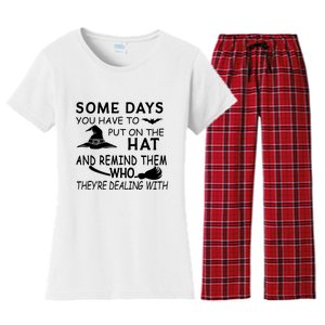 Some Days You Have To Put On The Hat, Halloween Design Women's Flannel Pajama Set