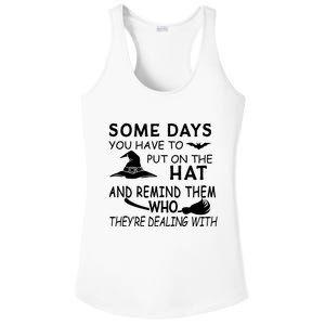 Some Days You Have To Put On The Hat, Halloween Design Ladies PosiCharge Competitor Racerback Tank