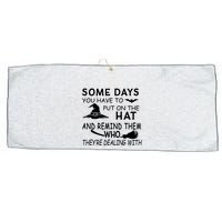 Some Days You Have To Put On The Hat, Halloween Design Large Microfiber Waffle Golf Towel