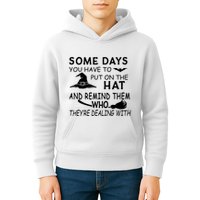 Some Days You Have To Put On The Hat, Halloween Design Kids Hoodie
