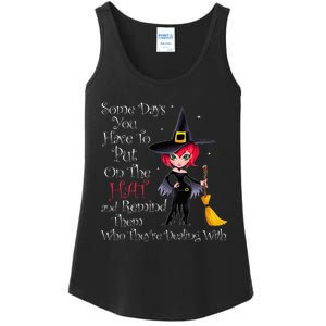 SOME DAYS YOU HAVE TO PUT ON THE HAT Halloween Witch Broom Ladies Essential Tank