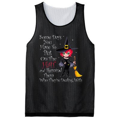 SOME DAYS YOU HAVE TO PUT ON THE HAT Halloween Witch Broom Mesh Reversible Basketball Jersey Tank