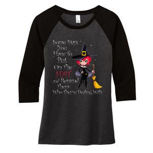 SOME DAYS YOU HAVE TO PUT ON THE HAT Halloween Witch Broom Women's Tri-Blend 3/4-Sleeve Raglan Shirt