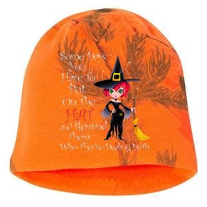 SOME DAYS YOU HAVE TO PUT ON THE HAT Halloween Witch Broom Kati - Camo Knit Beanie