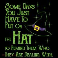 Some Days You Have To Put On The Hat Halloween Witch Drawstring Bag