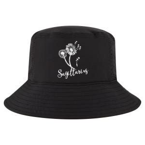 Sagittarius Dandelion Zodiac Sign Floral Horoscope Gift Cool Comfort Performance Bucket Hat