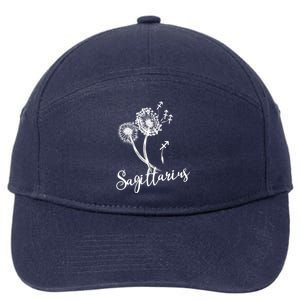 Sagittarius Dandelion Zodiac Sign Floral Horoscope Gift 7-Panel Snapback Hat