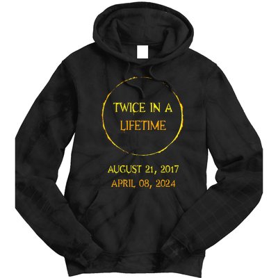 Solar Eclipse 04.08.24 Twice In Lifetime 2024 Solar Eclipse Tie Dye Hoodie