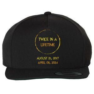 Solar Eclipse 04.08.24 Twice In Lifetime 2024 Solar Eclipse Wool Snapback Cap