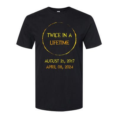 Solar Eclipse 04.08.24 Twice In Lifetime 2024 Solar Eclipse Softstyle CVC T-Shirt