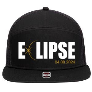 Solar Eclipse 04.08.24 7 Panel Mesh Trucker Snapback Hat