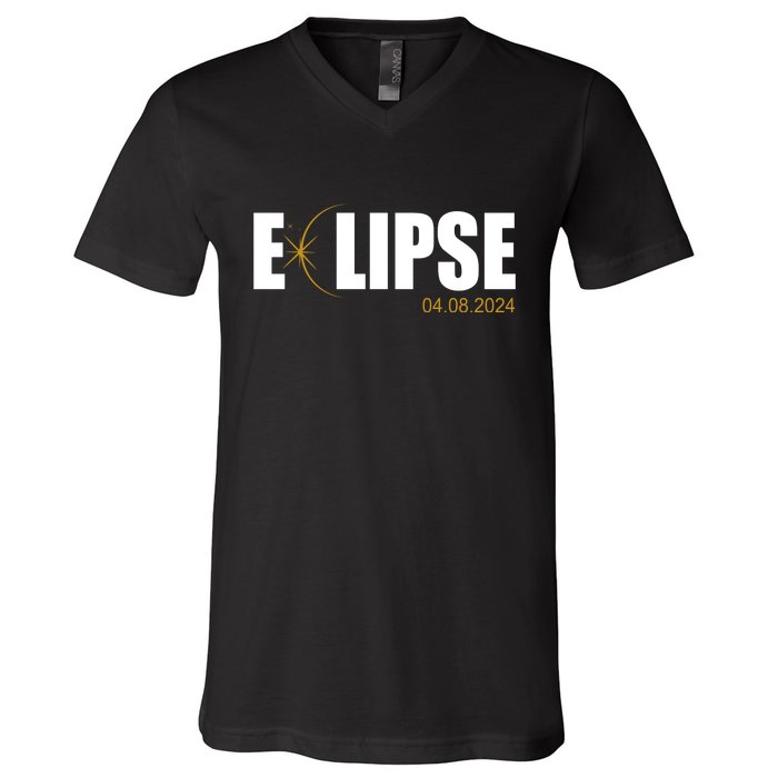 Solar Eclipse 04.08.24 V-Neck T-Shirt