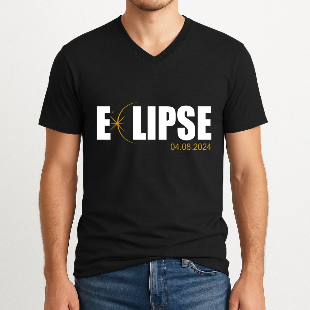 Solar Eclipse 04.08.24 V-Neck T-Shirt