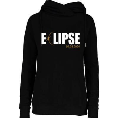 Solar Eclipse 04.08.24 Womens Funnel Neck Pullover Hood