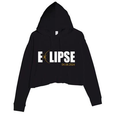 Solar Eclipse 04.08.24 Crop Fleece Hoodie