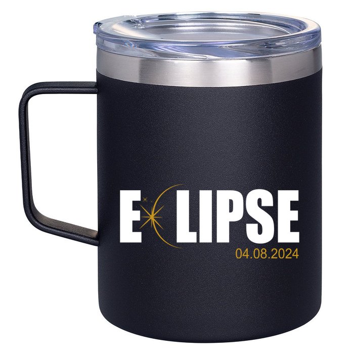 Solar Eclipse 04.08.24 12oz Stainless Steel Coffee Mug