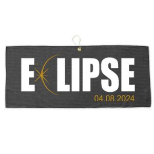 Solar Eclipse 04.08.24 Large Microfiber Waffle Golf Towel