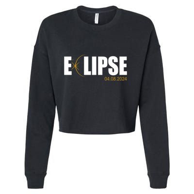 Solar Eclipse 04.08.24 Cropped Pullover Crew
