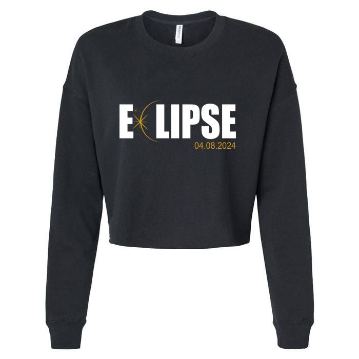 Solar Eclipse 04.08.24 Cropped Pullover Crew
