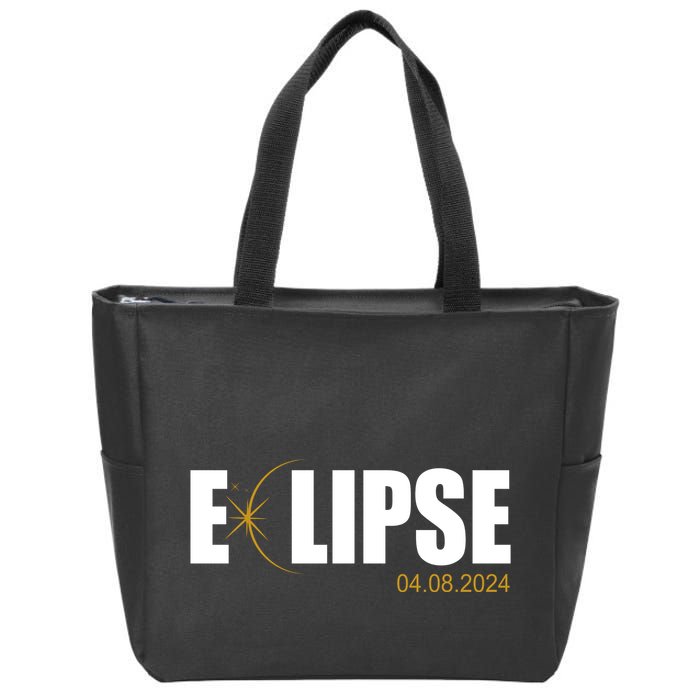 Solar Eclipse 04.08.24 Zip Tote Bag