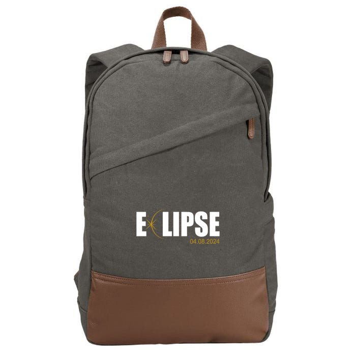 Solar Eclipse 04.08.24 Cotton Canvas Backpack