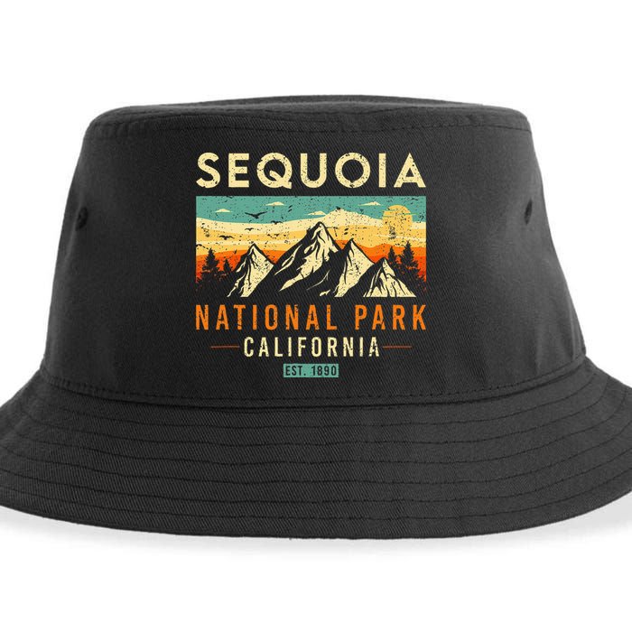 Sequoia Est. 1890 Retro California National Park Sustainable Bucket Hat