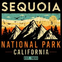Sequoia Est. 1890 Retro California National Park Sustainable Bucket Hat