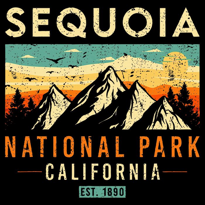 Sequoia Est. 1890 Retro California National Park Sustainable Bucket Hat