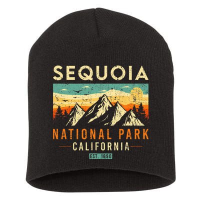 Sequoia Est. 1890 Retro California National Park Short Acrylic Beanie