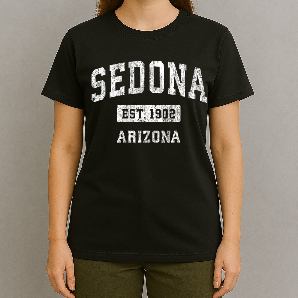 Sedona Est 1902 Arizona Az Vintage Sports Established Design T-Shirt