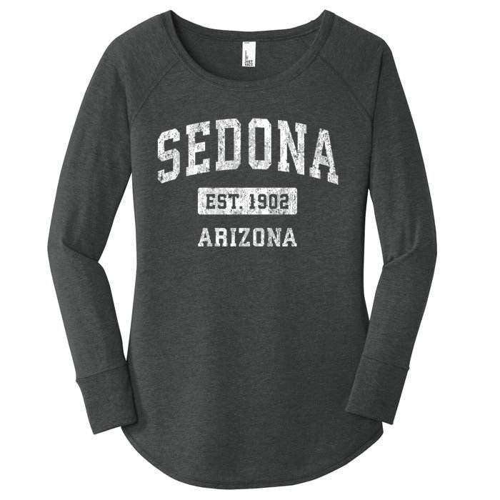 Sedona Est 1902 Arizona Az Vintage Sports Established Design Women's Perfect Tri Tunic Long Sleeve Shirt