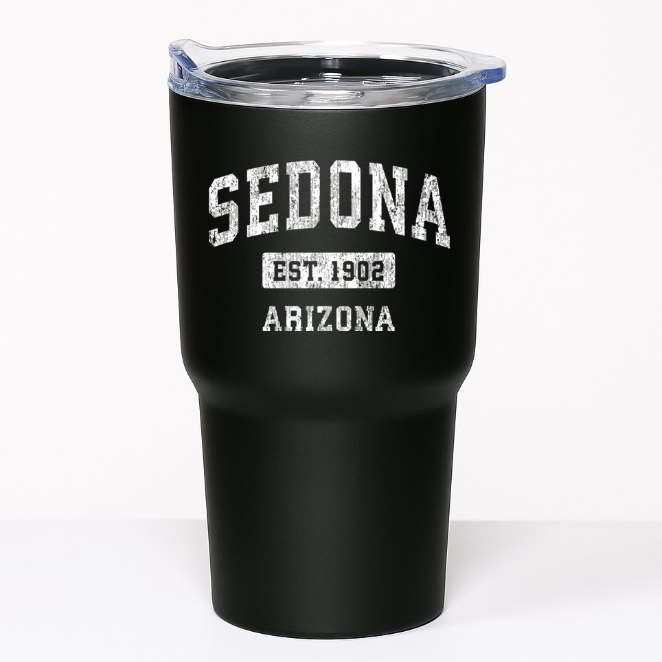 Sedona Est 1902 Arizona Az Vintage Sports Established Design Tumbler