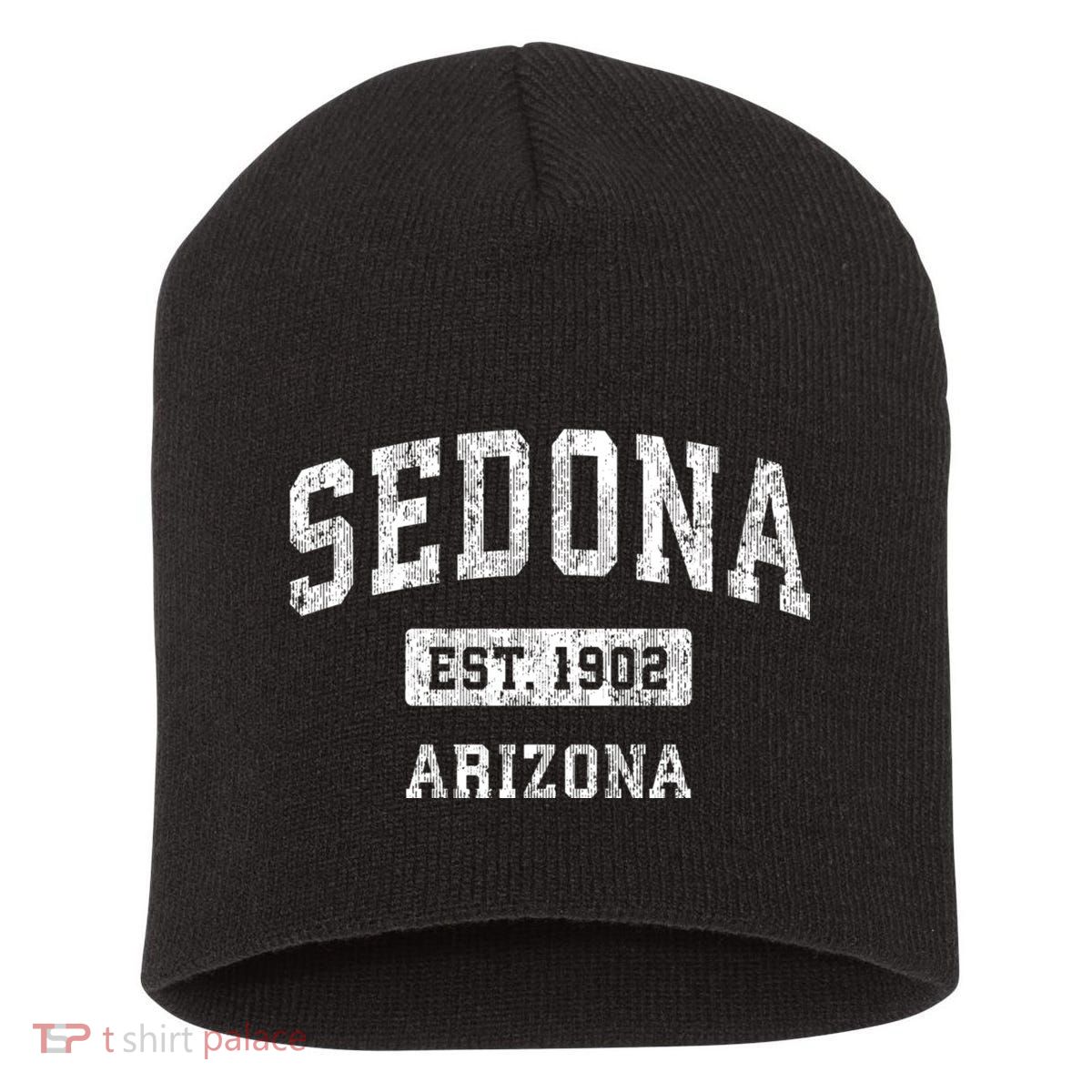 Sedona Est 1902 Arizona Az Vintage Sports Established Design Short Acrylic Beanie