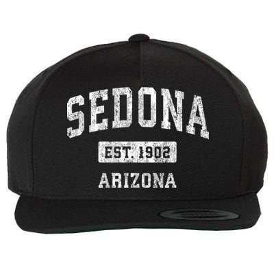 Sedona Est 1902 Arizona Az Vintage Sports Established Design Wool Snapback Cap