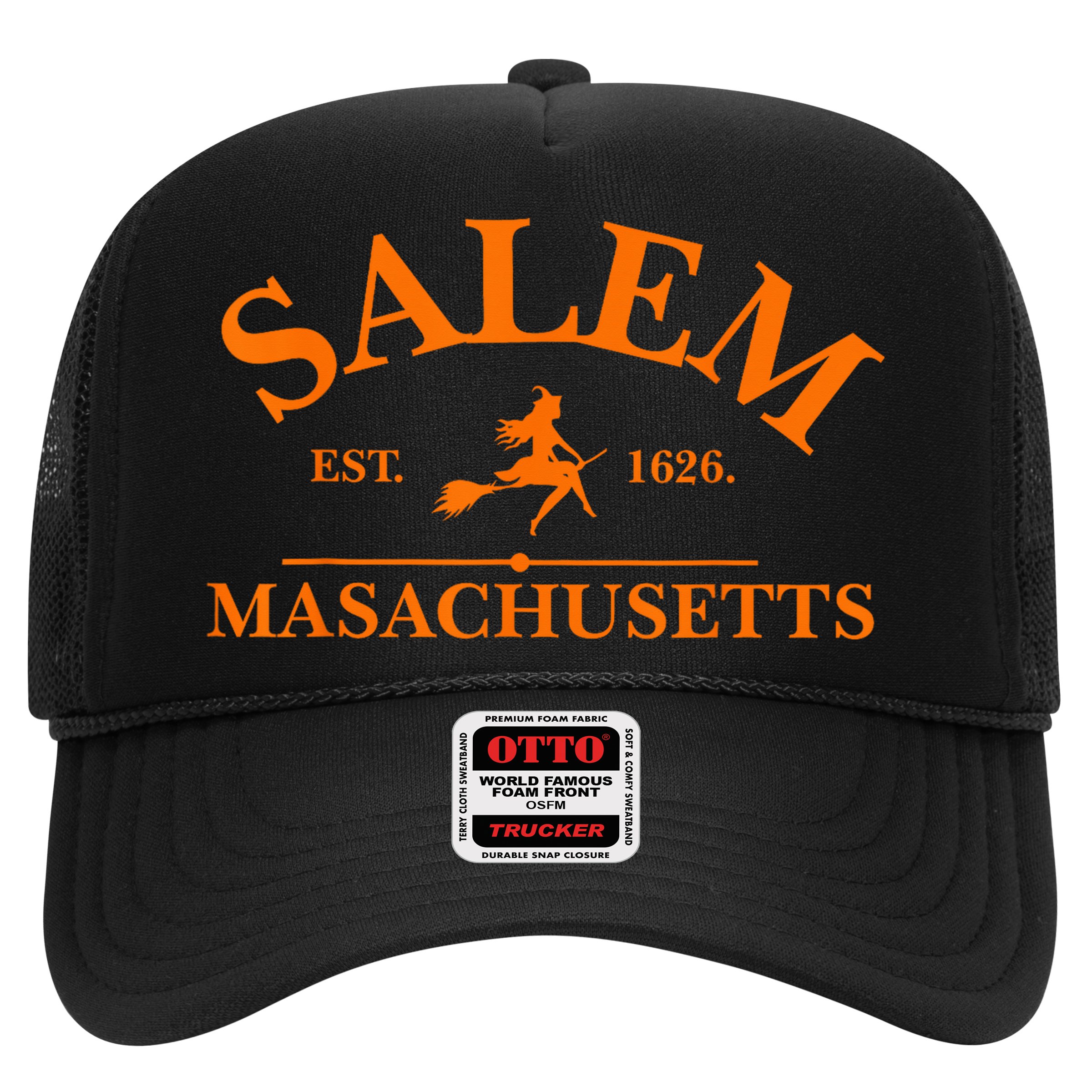 Salem Est 1626 Massachusetts Vintage Halloween Witch Wo Hat