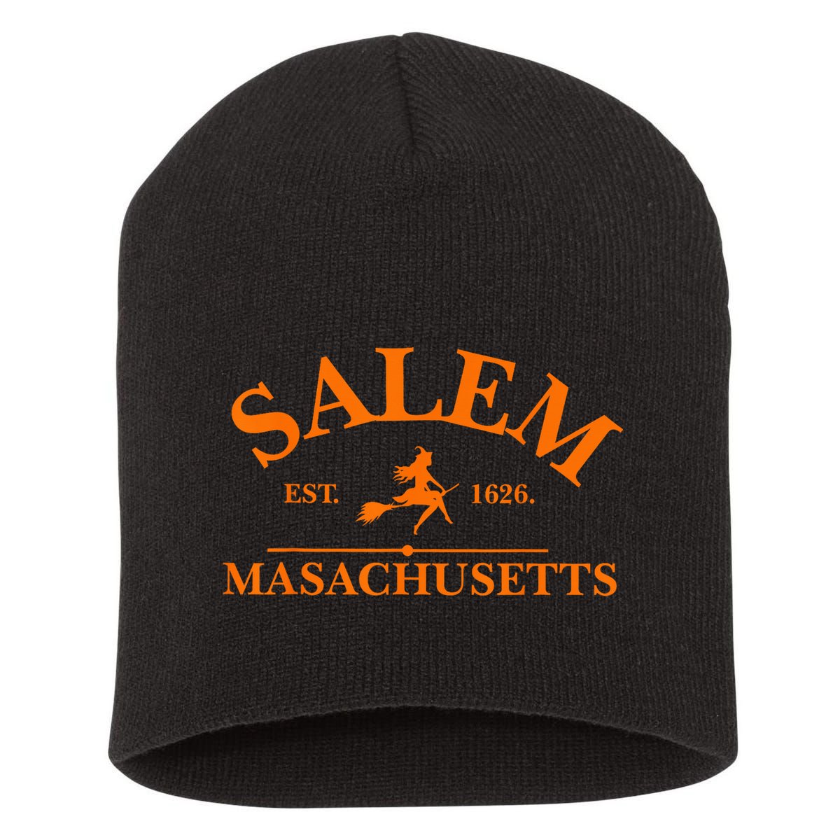 Salem Est 1626 Massachusetts Vintage Halloween Witch Wo Short Acrylic Beanie