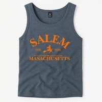 Salem Est 1626 Massachusetts Vintage Halloween Witch Wo Tank Top