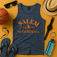 Salem Est 1626 Massachusetts Vintage Halloween Witch Wo Tank Top