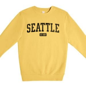 Seattle Est 1851 And S Wa Gift Premium Crewneck Sweatshirt