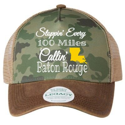 Stoppin Every 100 Miles Callin Baton Rouge Legacy Tie Dye Trucker Hat