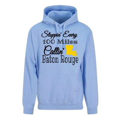 Stoppin Every 100 Miles Callin Baton Rouge Unisex Surf Hoodie