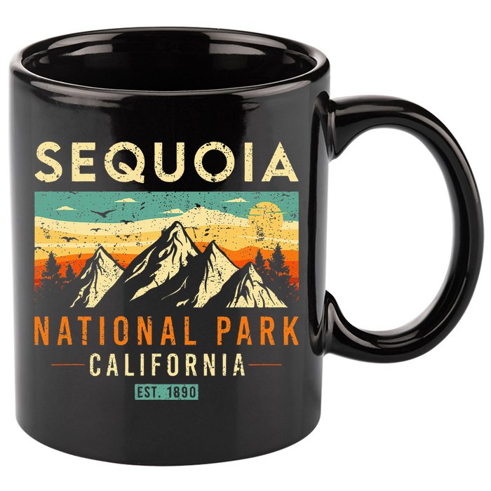 Sequoia Est. 1890 Retro California National Park 11oz C Handle Ceramic Mug