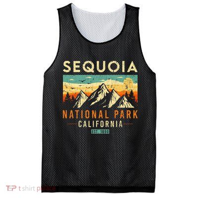 Sequoia Est. 1890 Retro California National Park Mesh Reversible Basketball Jersey Tank