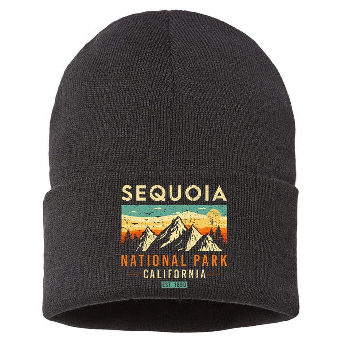 Sequoia Est. 1890 Retro California National Park Sustainable Knit Beanie