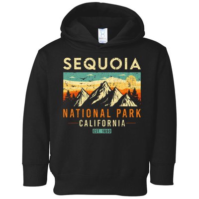 Sequoia Est. 1890 Retro California National Park Toddler Hoodie