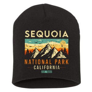 Sequoia Est. 1890 Retro California National Park Short Acrylic Beanie