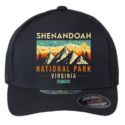 Shenandoah Est. 1935 Retro Virginia National Park Flexfit Unipanel Trucker Cap