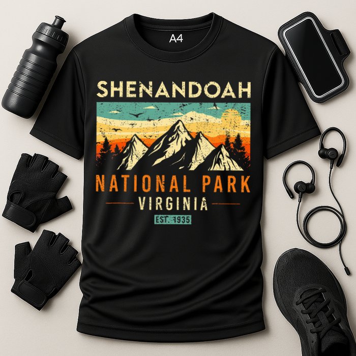 Shenandoah Est. 1935 Retro Virginia National Park Cooling Performance Crew T-Shirt